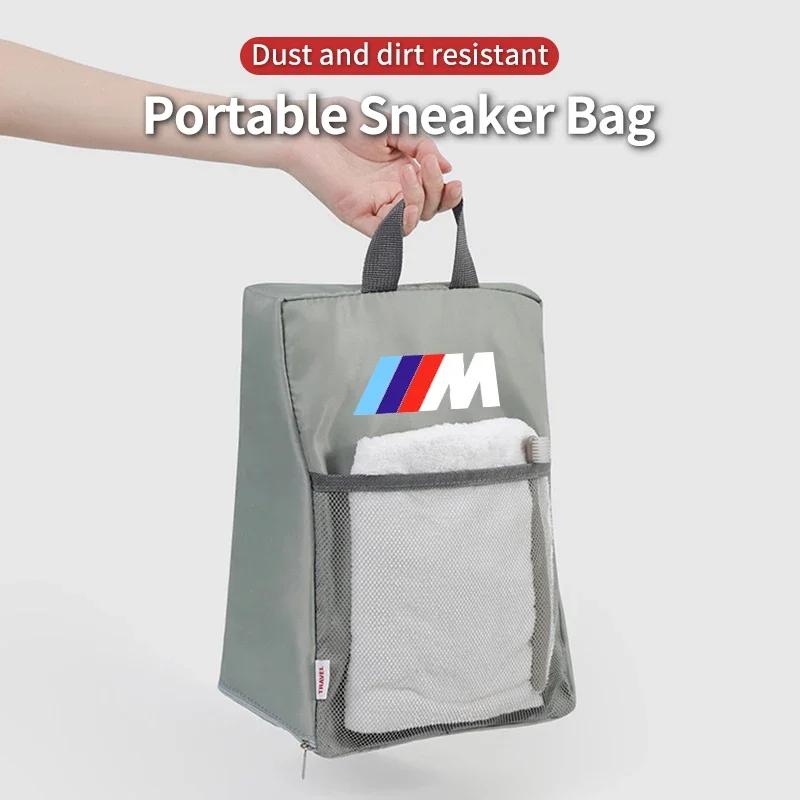BIFL6 Hot Car Label Sneaker Organiser Portable Shoe Oxford Cloth Storage Bag Travel Accessories For BMW E46 E90 E60 F10 E39 F30 E