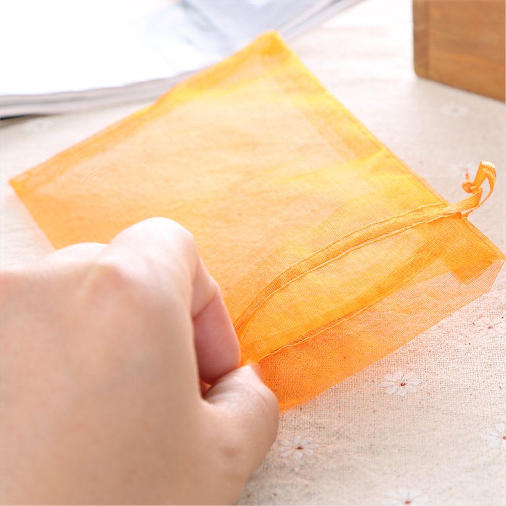 50 шт. 9x12 см Декоративная коробка для конфет Вечеринка Прозрачные органзовые мешочки для ювелирных изделий Подарочные пакеты Упаковка