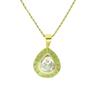 Moissanite Zircon Kundan Pendant Earring Set Gold Plated 925 Sterling Silver Women Jewelry