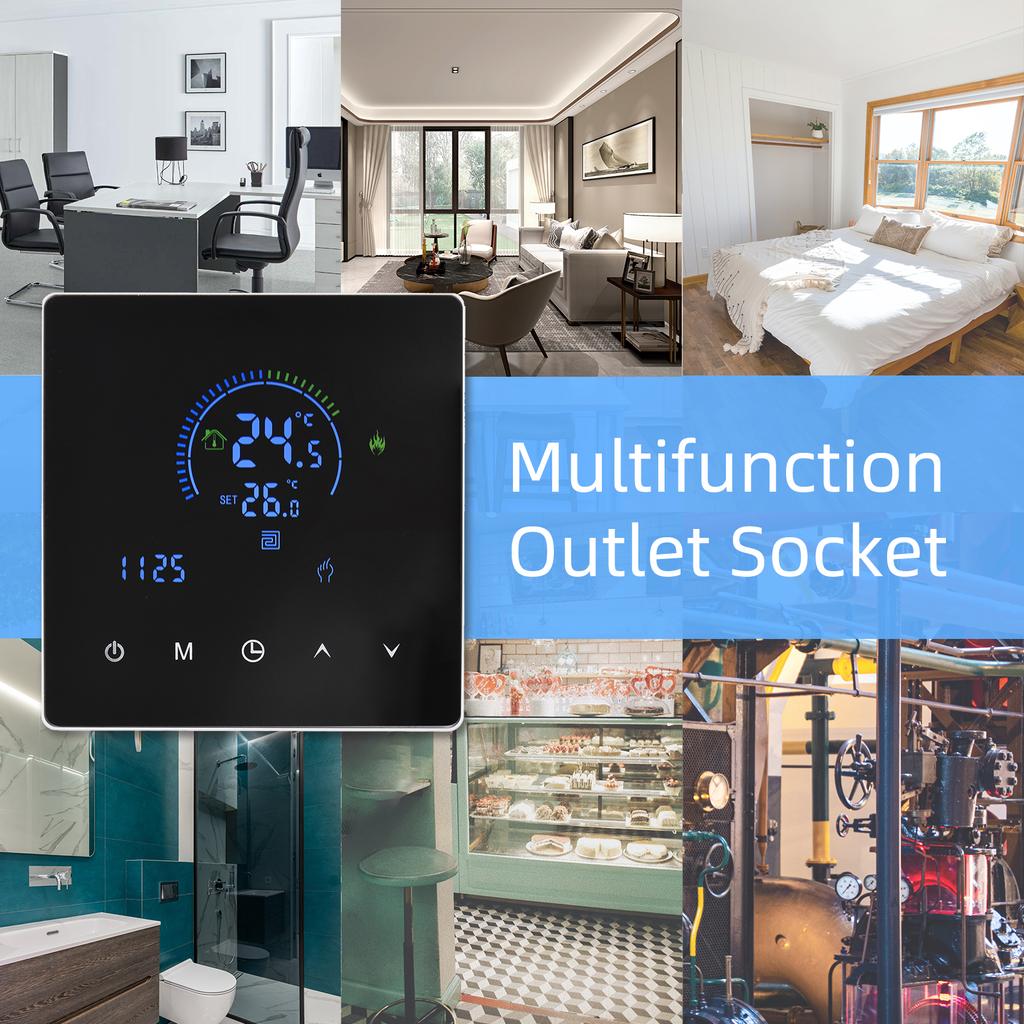 Интеллектуальный термостат, регулятор температуры для водонагревательного оборудования, сенсорный ЖК-дисплей