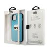 Karl Lagerfeld KLHCP13SPKMB iPhone 13mini 5.4" blue/blue hardcase Leather Ikonik Karl`s Head Metal