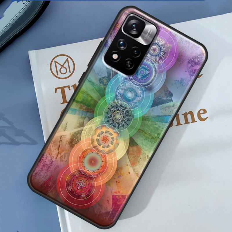 Чехол для йоги с мандалой и чакрами для Xiaomi Redmi Note 13 12 11 9 10 14 Pro 9S 10S 11S 12S Redmi 14C 10C 12C 13C