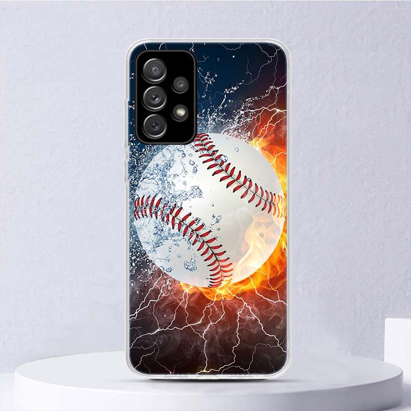 Спортивный мягкий чехол в стиле бейсбола для Samsung Galaxy A17 A16 A26 A36 A56 A15 A14 A13 A55 A54 A53 Чехол для телефона A25 A35 A24 A34 A23 A33 A05S