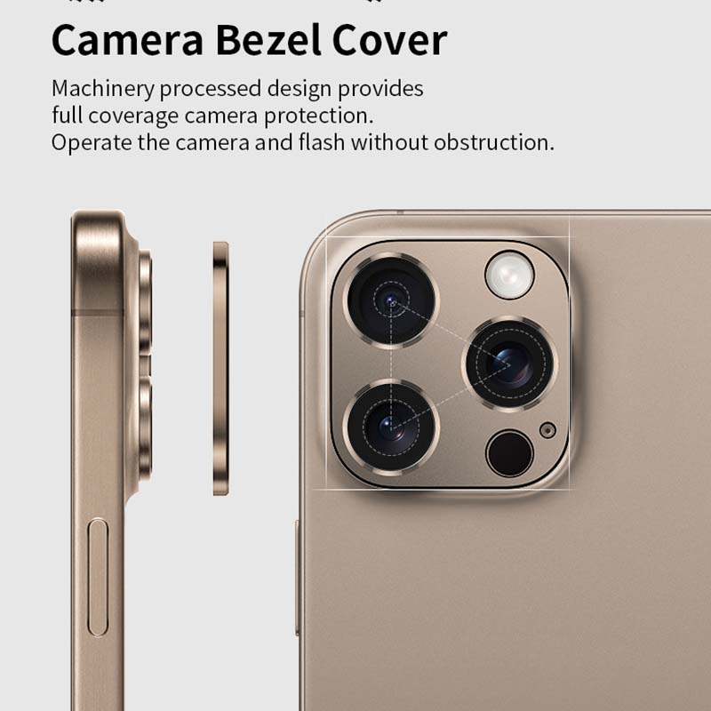 For Apple iPhone 16 Plus Pro Max Luxury Camera Circle Plating Metal Lens Anti-scrached Case Cover Bumper Protection Ring Guard Protector