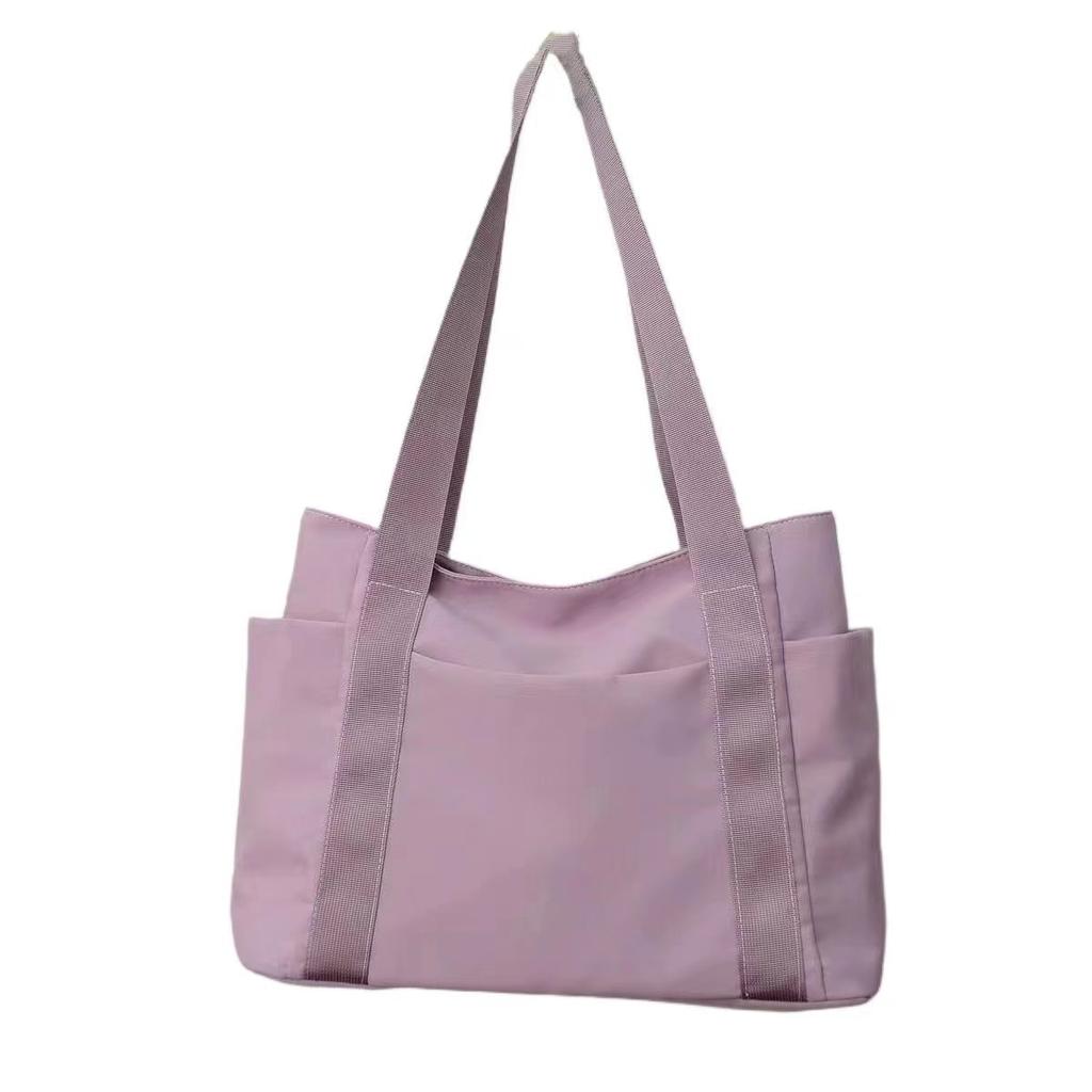 Women's Bag Solid Color Tote Bag Commuting Shoulder Bag Leisure Simple Mommy Go Out Bag Large Capacity Nylon Handbag
