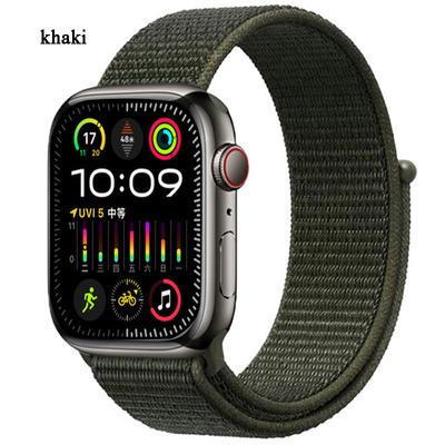 Нейлоновый ремешок для Apple Watch Ultra 2/Ultra 49 мм Мягкий дышащий спортивный ремешок для iWatch Series 10 9 8 7 4 3 5 SE 6 Bands 46 мм 45 мм 41 мм 44 мм