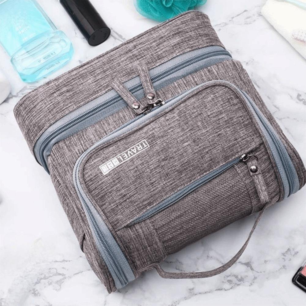 Solid Color Cosmetic Bag Multifunctional Toiletry Bag Fashion Hanging Makeup Bag Unisex