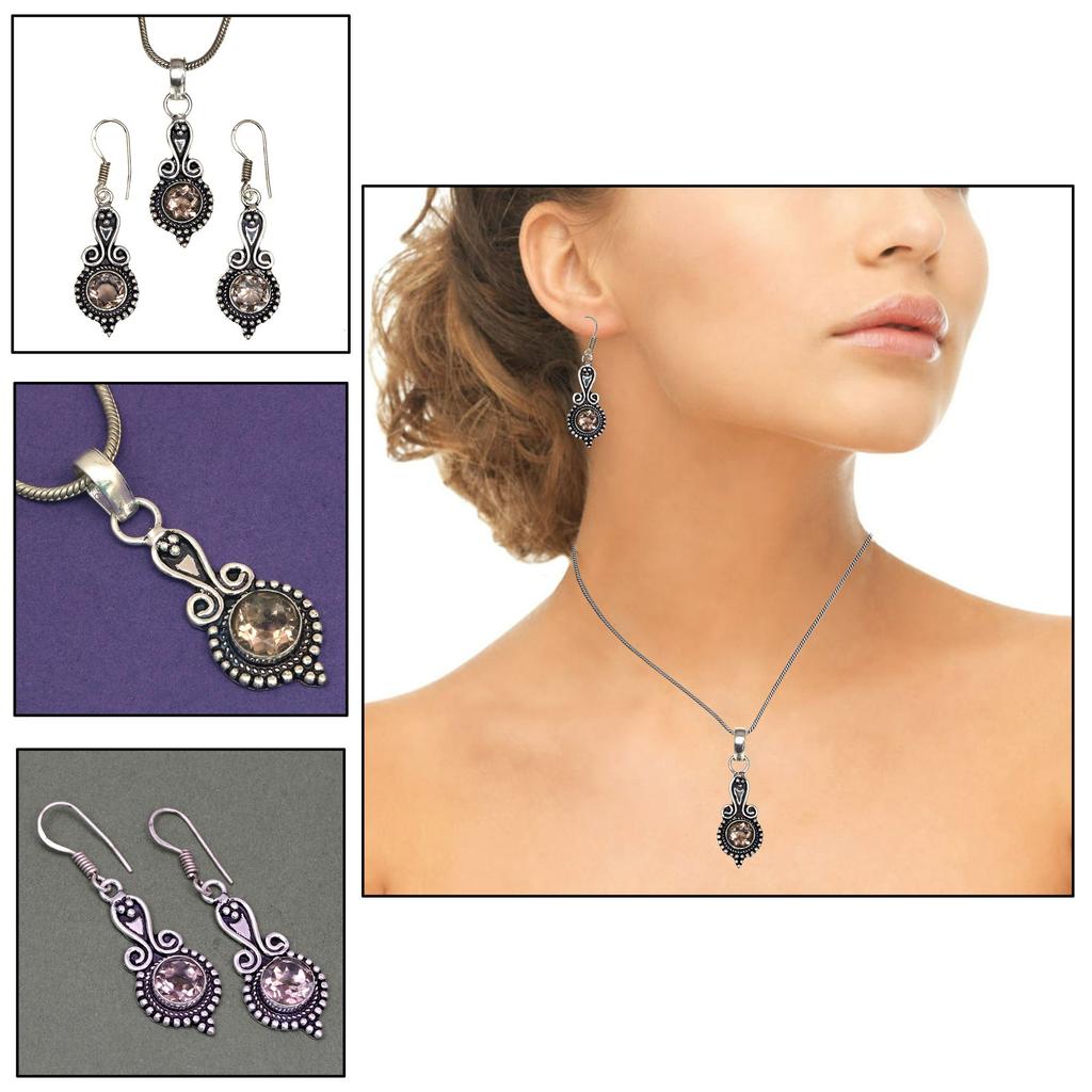 Кулон из кварца Smoky Sterling Jewelry Gemstone Natural Handmade