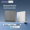 Умный Bluetooth-переключатель Mesh: Стеклянная панель с управлением через приложение Mijia, двойное открытие/управление, версия без нулевого провода