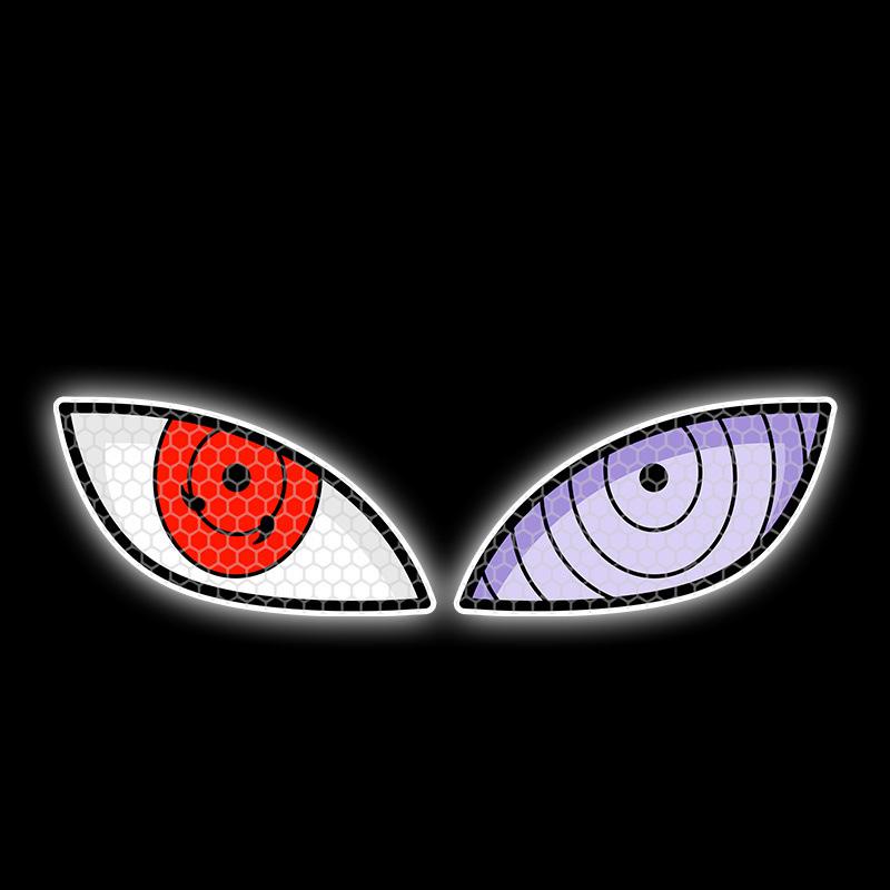 Ухмыляющиеся глаза светоотражающие наклейки для мотоциклов, предупреждающие о безопасности, декор для мотоцикла, скутера, лобового стекла, шлема, заднего кофра, наклейки, аксессуары