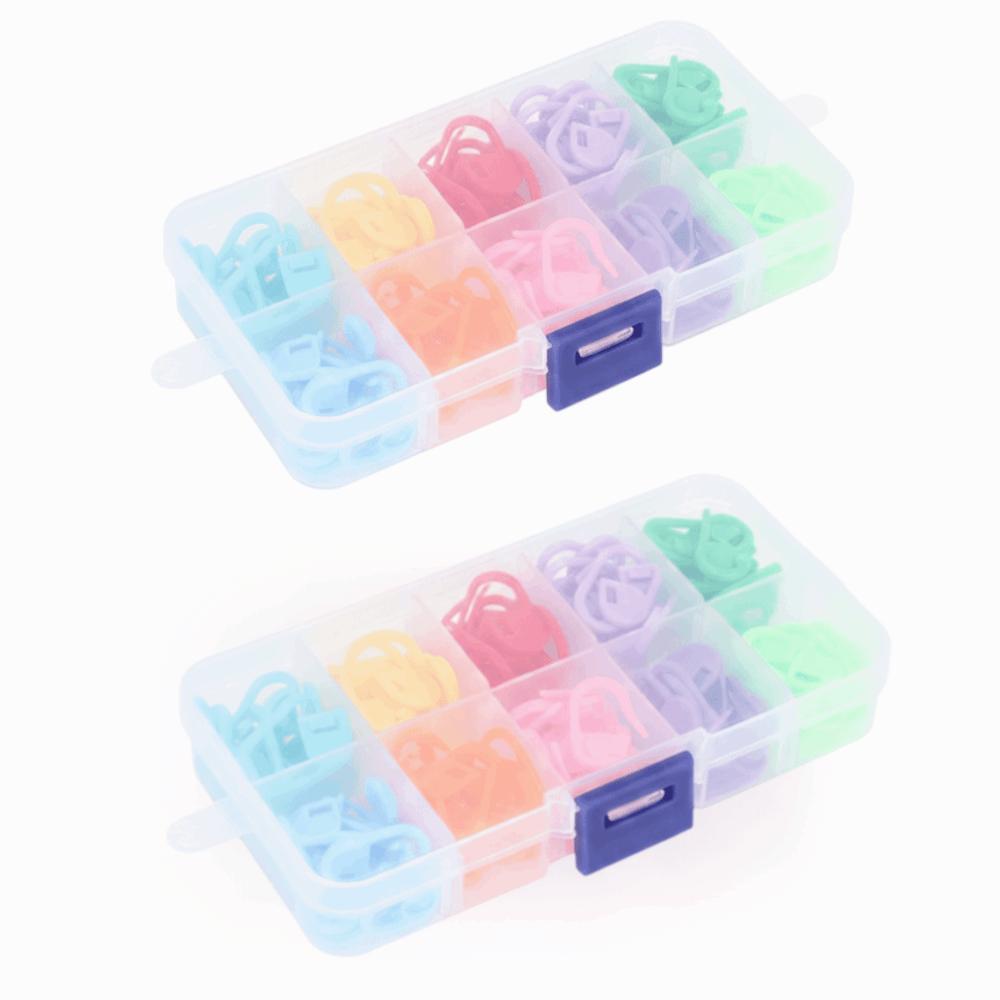 300pcs Assorted Color Knitting Stitch Markers Plastic Stitch Counter Clips For Crochet