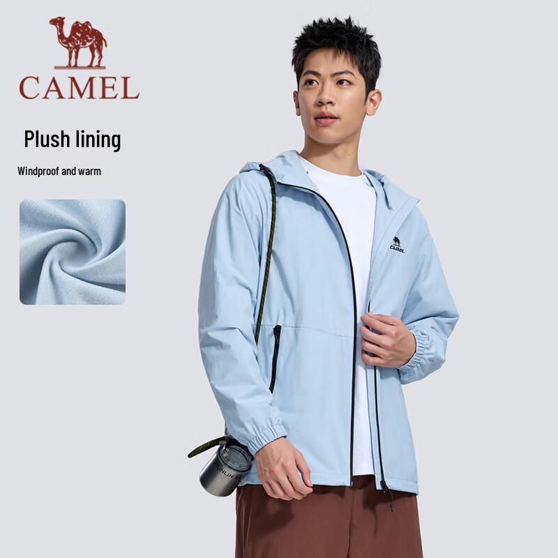CAMEL Men's Windproof Hooded Outdoor Hiking Jacket