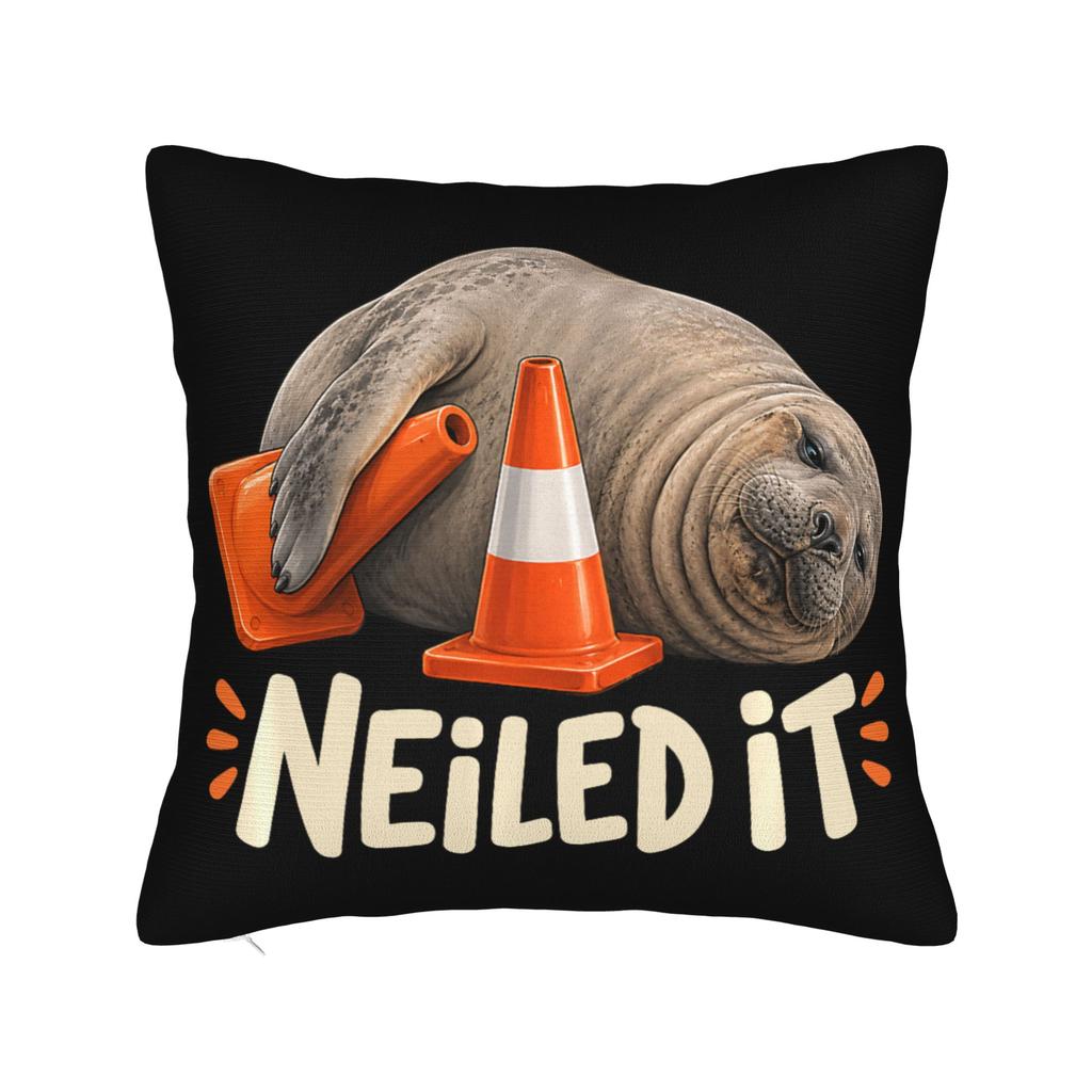 Neil The Seal Pillowcase Soft Polyester Cushion Cover Decoration Pillow Case Cover Home Wholesale 40*40cm
