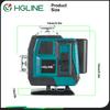 HGLINE 16 линий 4D лазерный уровень нивелир инструмент дисплей мощности автоматический 360℃ горизонтальный и вертикальный перекрестный лазерный станок