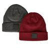 Urban Classics Childrens/Kids Patch Leather Patch Logo Beanie (Pack of 2)