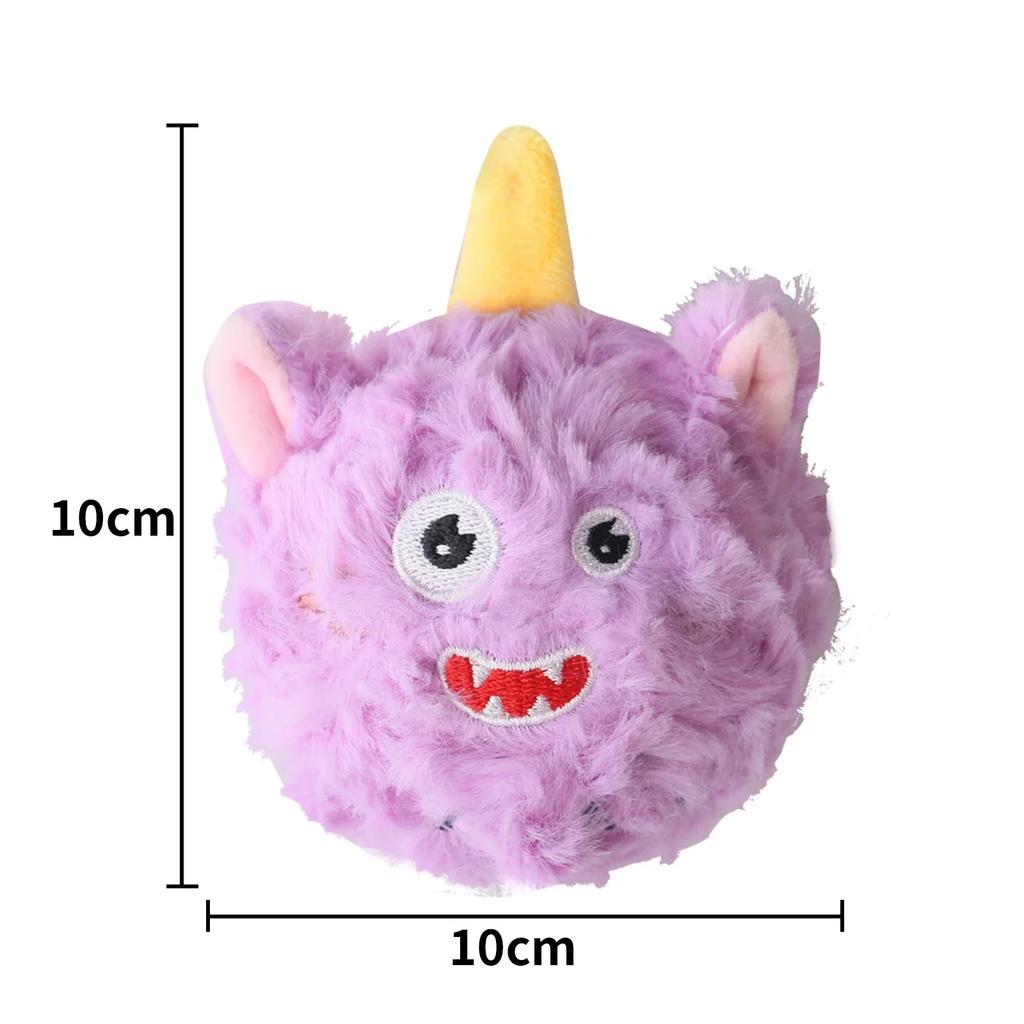 1PC Pets Monster Plush Toys Squeaky Dog Chew Balls 2 In1 Funny Puppy Ball Electronic Toy For Puppy Entertainment Intelligence