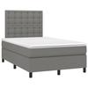 Maison Exclusive - Sommier à lattes de lit avec matelas gris foncé 120x190cm tissu