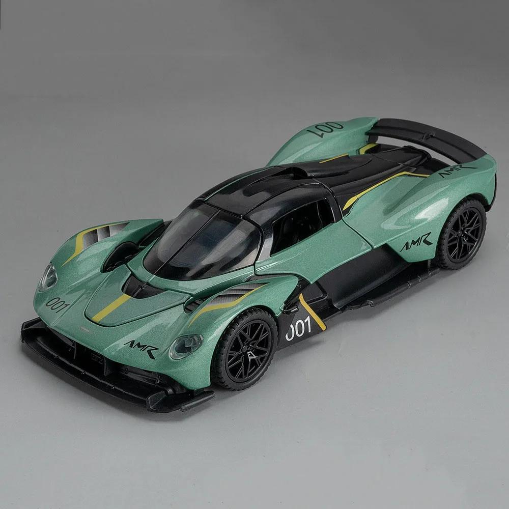 New 1:32 Aston Martin Valkyrie AMR 001 Super Sports Car Alloy Diecast Metal Model Car Sound & Light Collecting Hobbies Birthday Gift