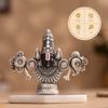 Lord Balaji Face Idol | Silver-Plated 4-Inch Venkateswara Face Statue | Perfect for Home Temple, Car Dashboard, or Gifting
