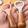 HOMZY 1 шт. Открывалка для пивных бутылок Ручка из массива дерева Нержавеющая сталь Открывалка для бутылок для домашнего использования