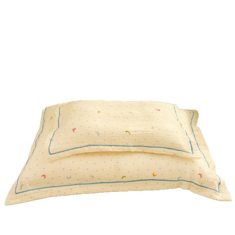 Soft Cotton Double Layer Gauze Pillowcase Kids Adults Hypoallergenic A-Grade Bedding Set 30x50cm To 48x74cm