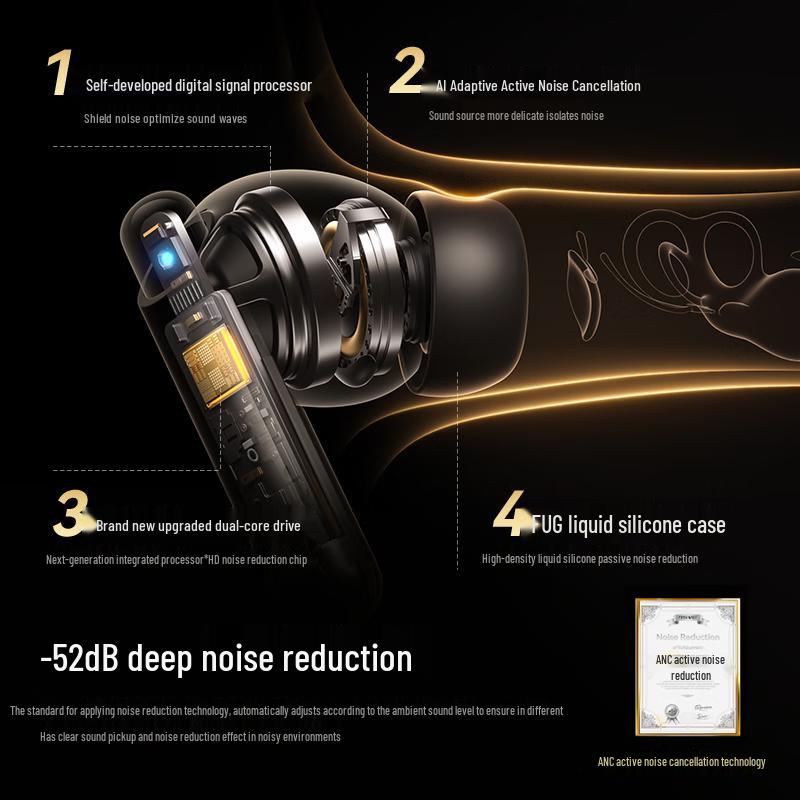 XiaoDu T200 Wireless Earbuds with 52dB Noise Cancellation