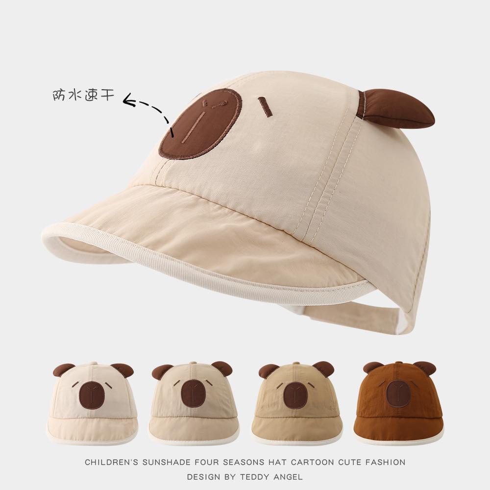 Cute Cartoon Baby Cap For Boys And Girls Soft Brim Duckbill Hat Spring Autumn Large Head Circumference Infant Sun Hat