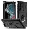 Чехол для Samsung S26 Ultra S25 S24 S23 Plus S25 FE A57 A56 A37 A36 A17 A16 5G Сверхпрочный с защитой камеры, вращающаяся на 360 градусов подставка-чехол