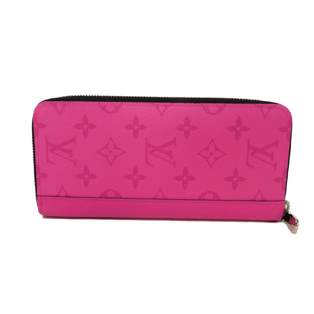 Used 12564 Zippy Wallet Vertical M30780 7940 Neon Pink New Zip Around Taiga Rama Monogram Rose Men's from Japan