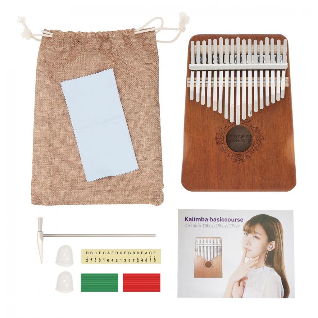 17-клавишное пианино Kalimba для большого пальца с защитой руки Mbira