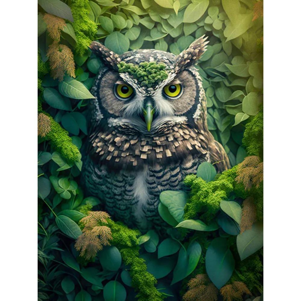 Diamond Painting Full Drill Owl Round Diamond Painting Handmade Mushroom Beautiful Fox Diy Diamond Mosaic Painting Home Decoration