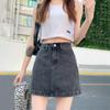 2022 High Waist A-Line Denim Skirt: Trendy Summer Hip Skirt for Women and Students