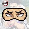 Anime Demon Slayer Eye Patch Kimetsu No Yaiba Kamado Tanjirou Cartoon Sleep Blindfold Shading Casual Eyes Mask Cosplay Props