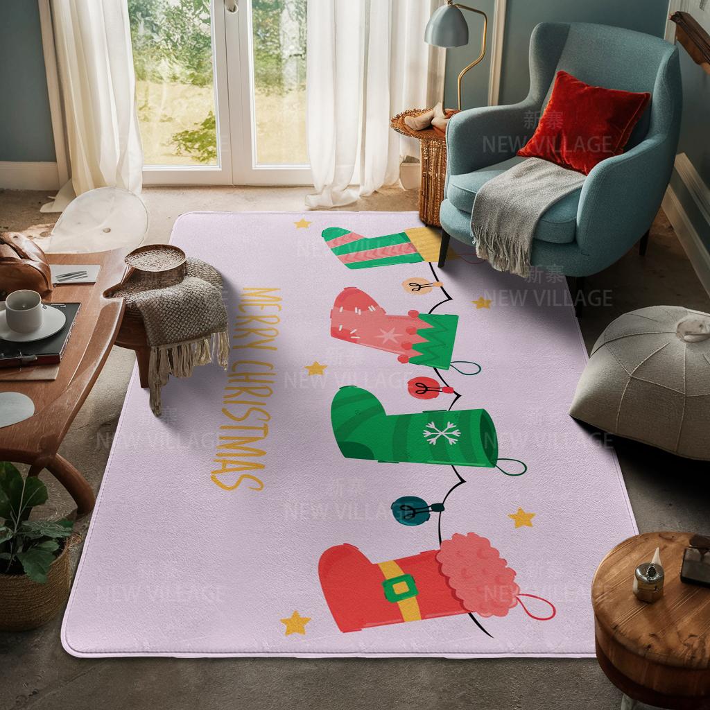 Ковер у входа в дом Домашний коврик у двери Гостиная Ванная Комната Ноги ванная комната Нескользящие коврики с водопоглощением для ванной Счастливого Рождества зима