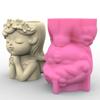 Prayer Girl Flower  Silicone Mold Concrete Candlestick Resin Mould  Succulent Planter Molds Craft Home Decorations