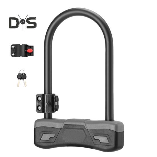 Сверхпрочный U-образный велосипедный замок, антипорезной велосипедный замок из легированной стали с монтажным кронштейном, комбинированный велосипедный замок для электровелосипедов, мотоциклов