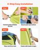 Camping Shower Tent, 1 Room, Portable Privacy Tent Changing Room with Ground Stakes, Ropes, Carry Bag, and Steel Poles, 200D Oxford Fabric with Silver