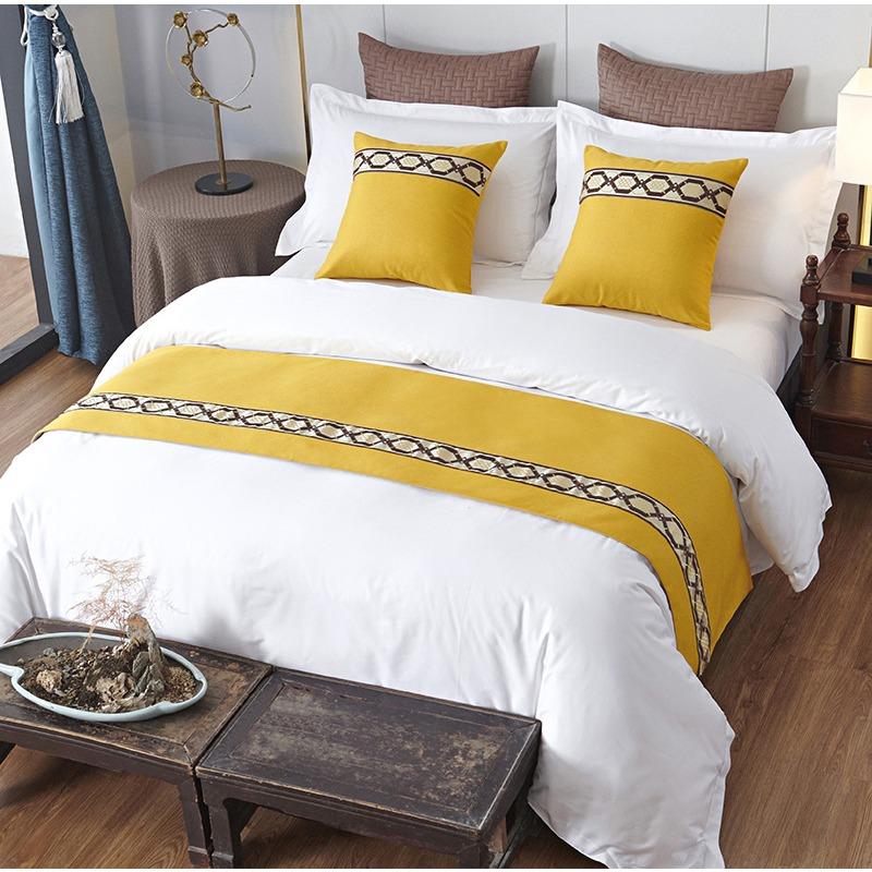 Европейский стиль бегунки роскошная вышивка кровать флаг бросить бегун свадебный номер отель украшение дома кровать хвост полотенце наволочка