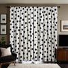 2 шт. HD черно-белые декоративные занавески в горошек Белая занавеска с цифровым принтом для украшения дома в стиле украшения гостиной