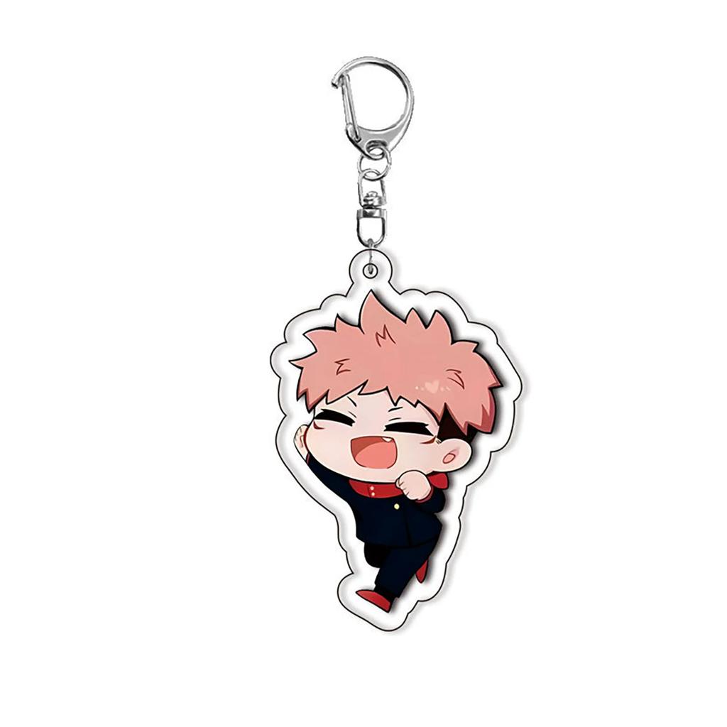 Cute Jujutsu Kaisen Yuji Megumi Acrylic Keychain, High-end Student Bag Pendant Gift