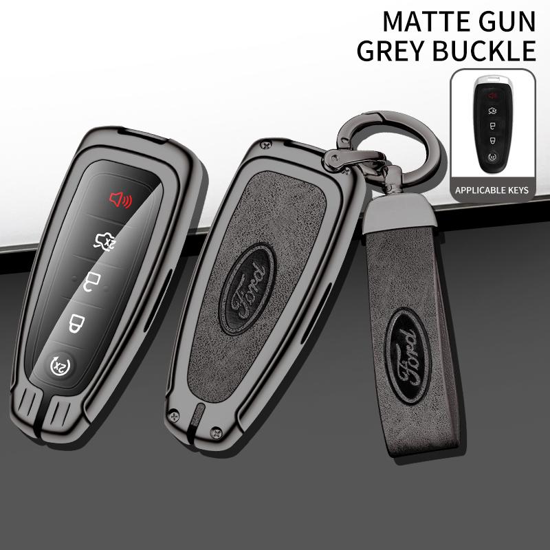 Zinc alloy Car Key Fob Case Cover Protect Shell For Ford Escape Focus C Max Kuga Edge Explorer Taurus Keychain Accessories  zz1