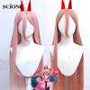 Power Cosplay Wig Anime Chainsaw Man Cosplay Pink Orange Sexy Long Hair Fiber Synthetic Wig+Free Gift Headwear+wig Cap