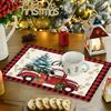 Christmas Placemats Cartoon Party Insulation Dining Table Christmas Atmosphere Placemats