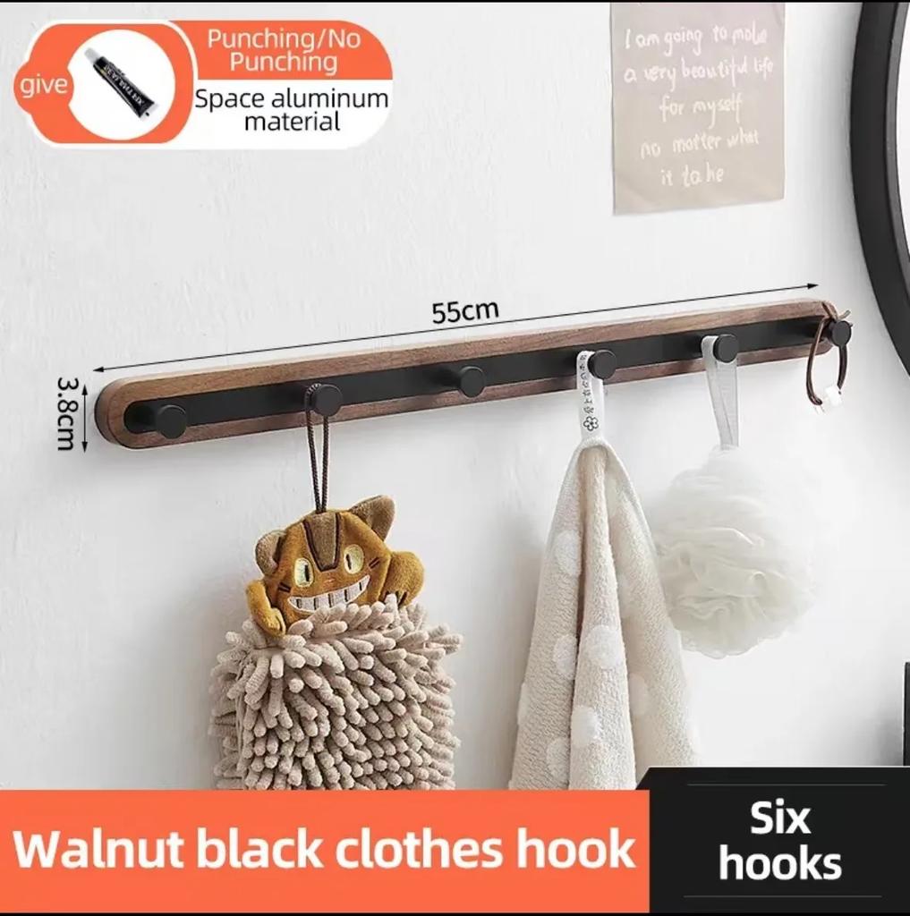 Деревянные крючки для одежды для ванной комнаты, держатель для полотенец, настенные, для двери примерочной, крючки для одежды сзади, ключ для прихожей, место для хранения головных уборов, без дырокола