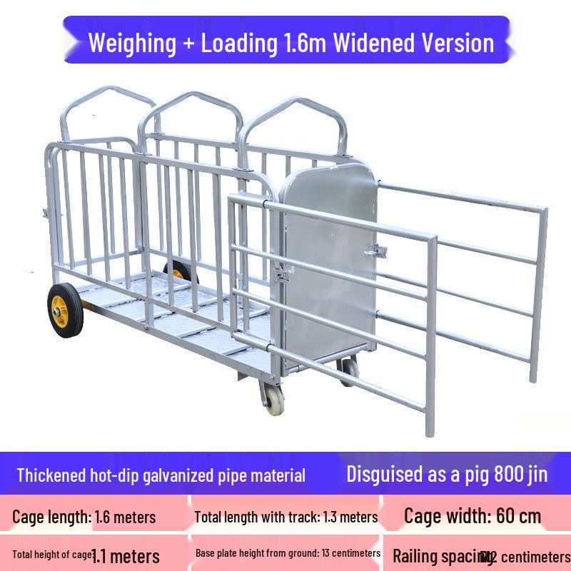 Pig Catching and Transport Cage: Weighing, Loading, and Fattened Sow Cage Cart