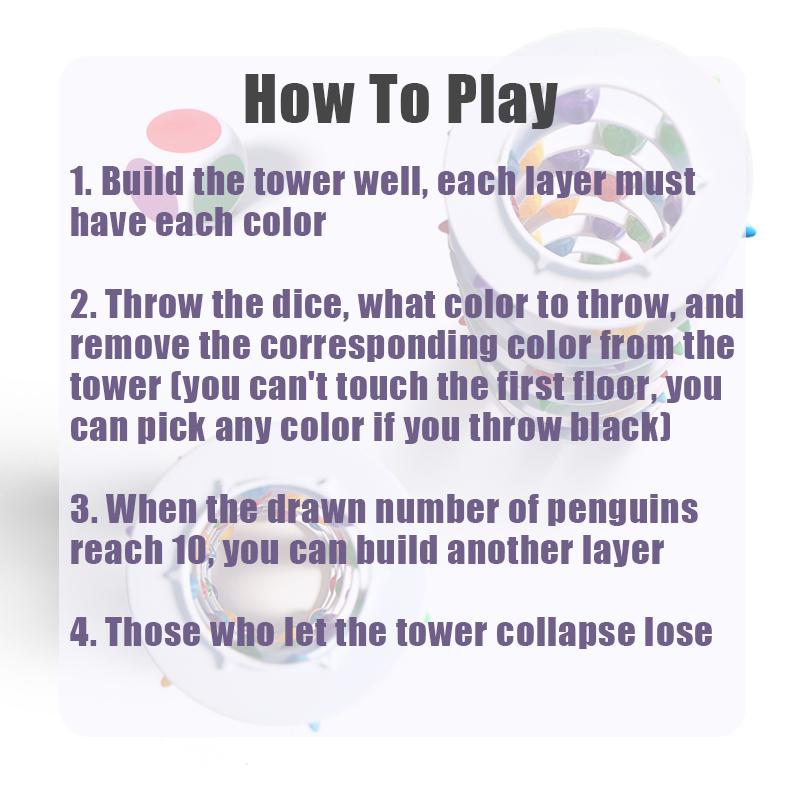 Детские радужные блоки, игра-головоломка, игра с балансом пингвинов, тренировка мелкого движения, настольная игра для вечеринки, игрушки, подарки для детей