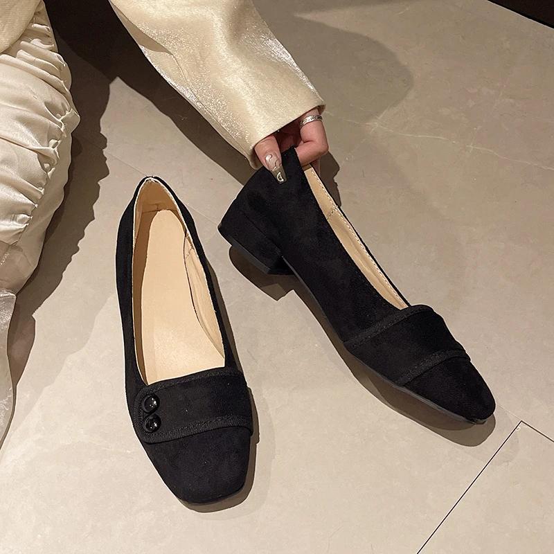 Туфли на высоком каблуке 2024 года, новые популярные универсальные туфли в стиле французской феи с сетчатым ретро-квадратным носком, нежные женские туфли Мэри Джейн