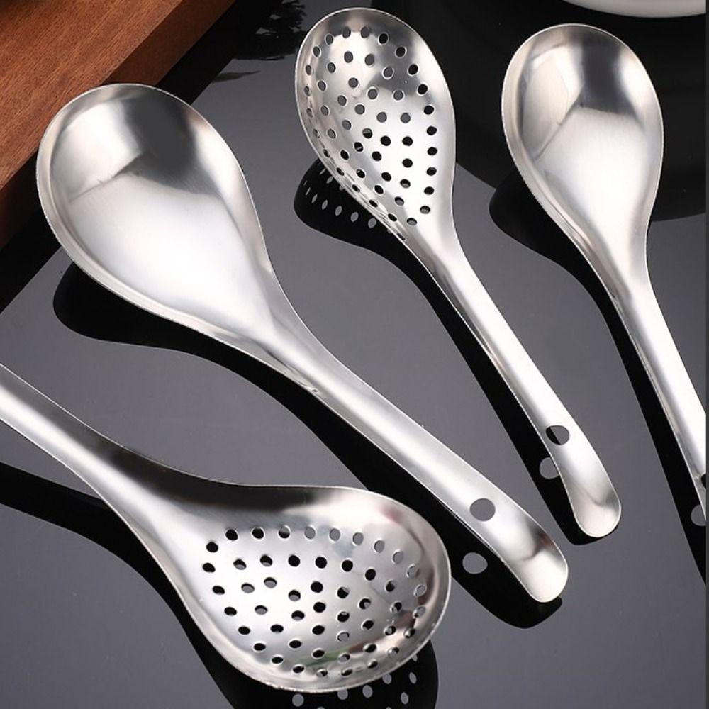 Perforated Strainer Spoon 304 Stainless Steel Food Scoop High Quality Kitchen Colander Spoon