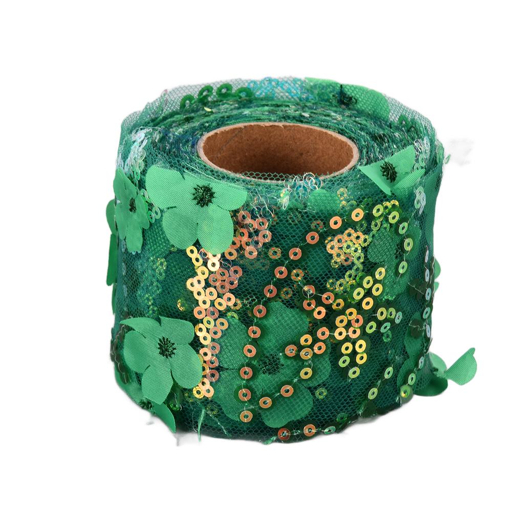 Рулон тюля 10 ярдов, вышитая блестками, цветами, сетчатая лента, декоративные аксессуары для рукоделия