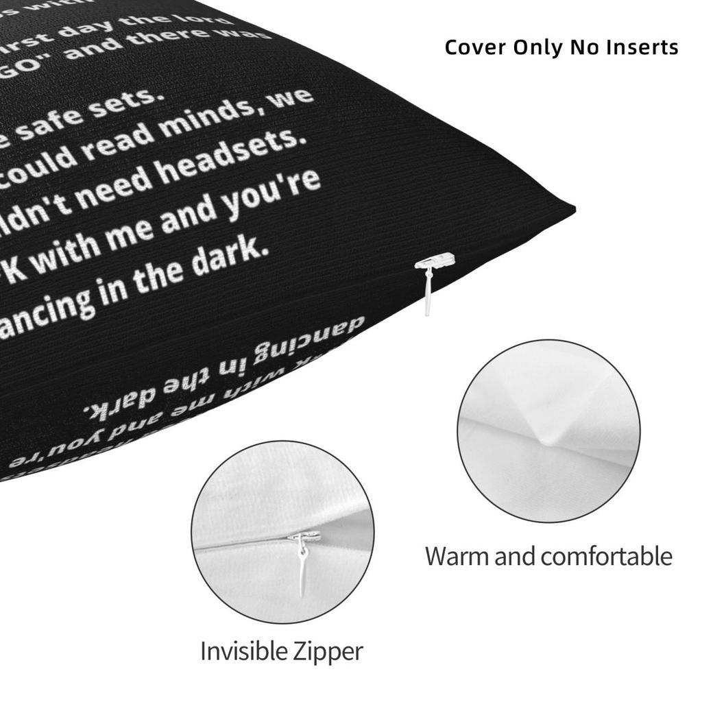 Theatre Tech Crew Sayings Square Pillowcase Polyester Linen Velvet Pattern Zip Decor Throw Pillow Case Bed Cushion Cover 45X45